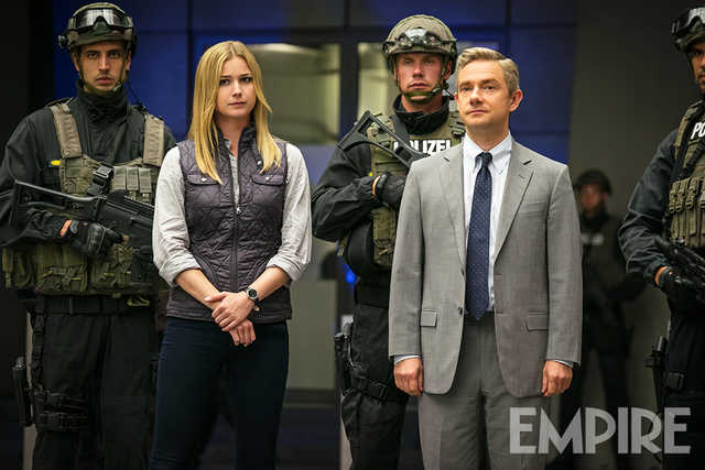 Emily VanCamp e Martin Freeman em Guerra Civil